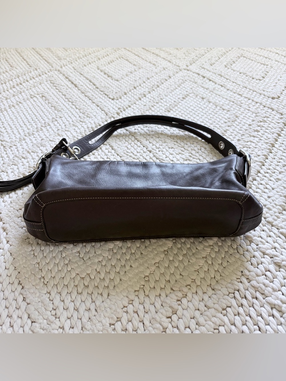 Vintage COACH Legacy East West Duffle Mahogany leather shoulder bag purse 1417 - Picture 3 of 13